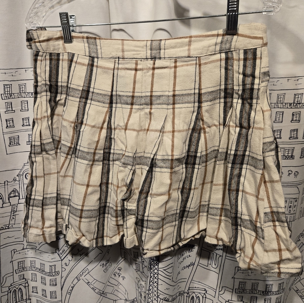 EUC Women's Y2K Earth Tones Flannel Plaid Hesperus Pleated Miniskirt Size XL - Picture 5 of 5